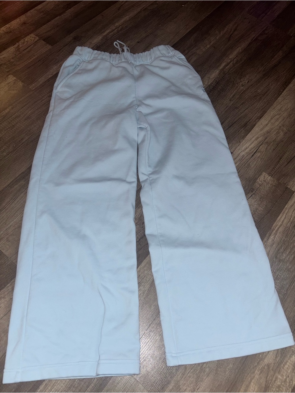 Fabletics White Wide-Leg Drawstring Sweatpants